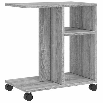 Tavolino con Ruote Grigio Sonoma 50x30x55 cm Legno Multistrato | homemem39