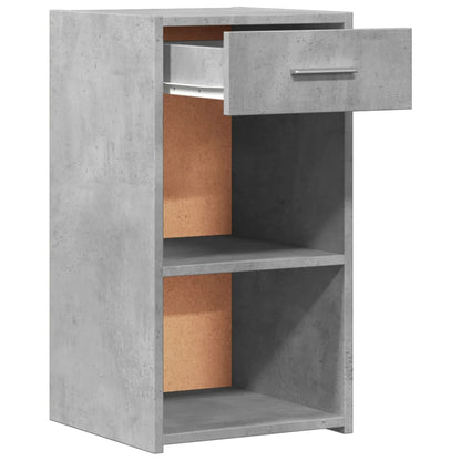 Comodini 2 pz Grigio Cemento 35x34x65 cm in Legno Multistrato