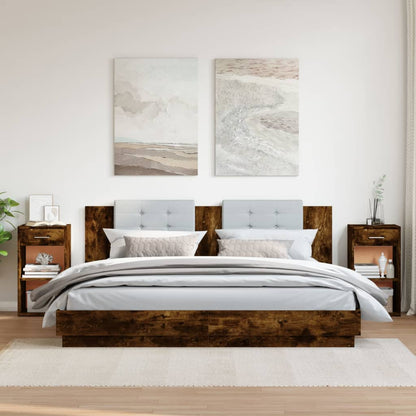 Comodini 2 pz Rovere Fumo 35x34x65 cm in Legno Multistrato - homemem39