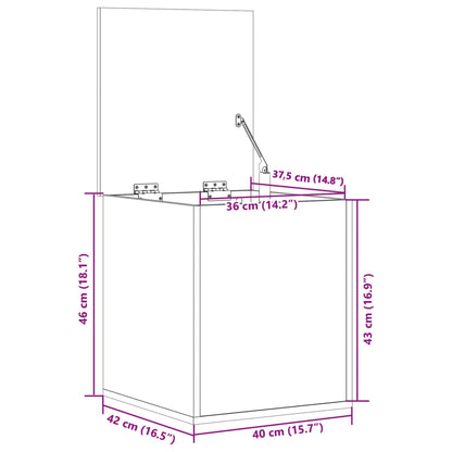 Contenitore Portaoggetti Bianco 40x42x46 cm Legno Multistrato | homemem39