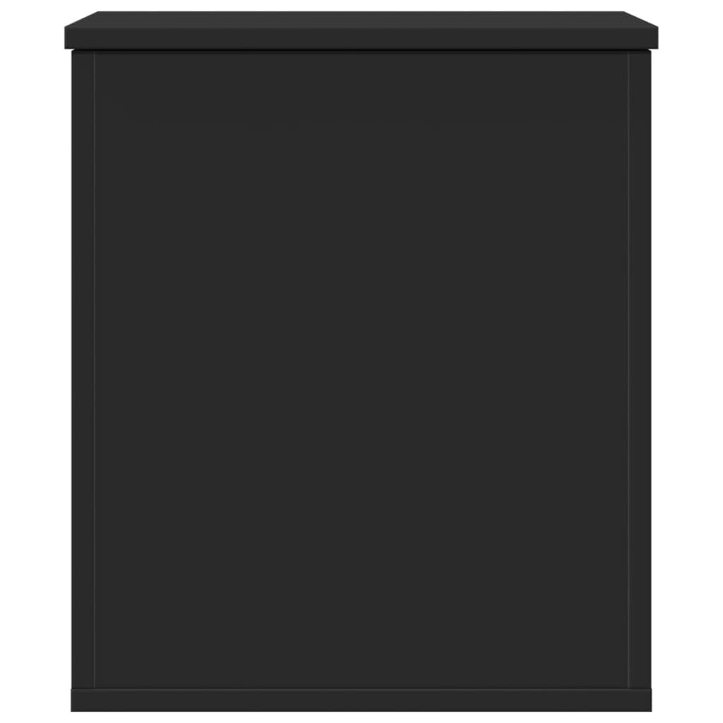 Contenitore Portaoggetti Nero 40x42x46 cm Legno Multistrato