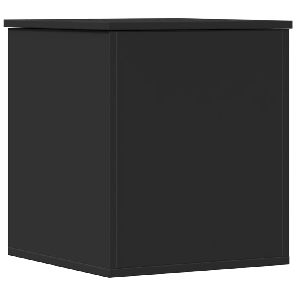 Contenitore Portaoggetti Nero 40x42x46 cm Legno Multistrato - homemem39