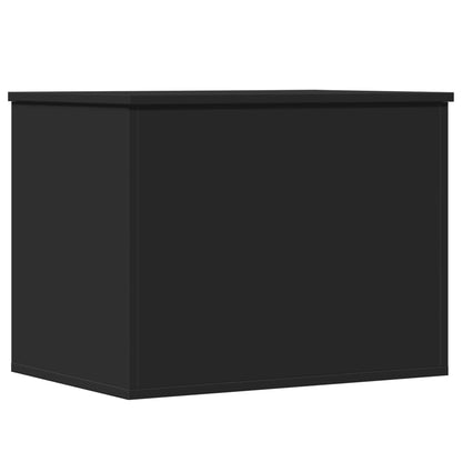 Contenitore Portaoggetti Nero 60x42x46 cm Legno Multistrato