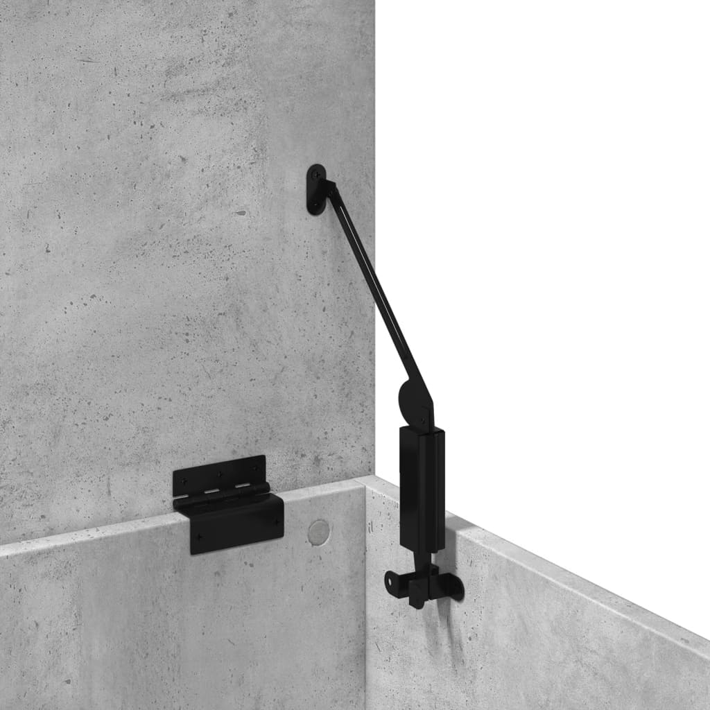 Contenitore Grigio Cemento 60x42x46 cm in Legno Multistrato - homemem39