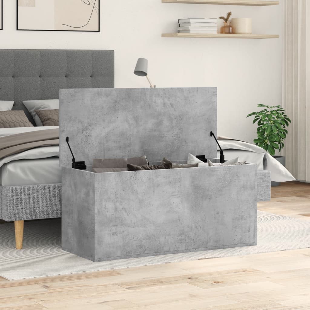 Contenitore Grigio Cemento 100x42x46 cm in Legno Multistrato