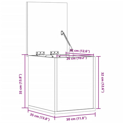 Contenitore Portaoggetti Bianco 30x35x35 cm in Truciolato