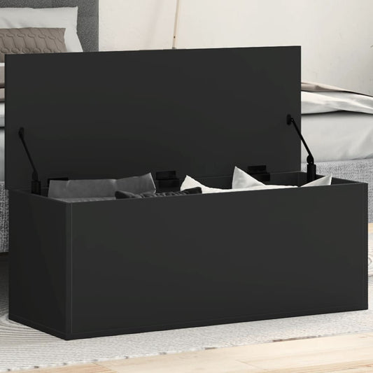 Contenitore Portaoggetti Nero 90x35x35 cm in Truciolato