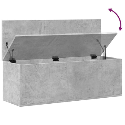 Contenitore Portaoggetti Grigio Cemento 102x35x35cm Truciolato