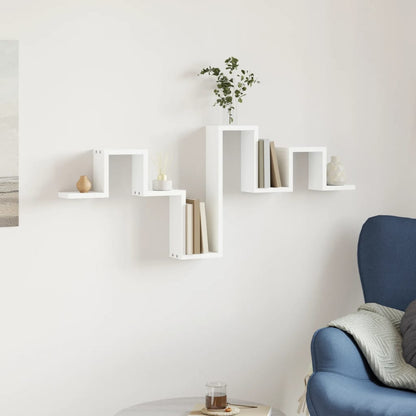 Scaffale a Parete Bianco 104,5x10x43 cm in Legno Multistrato | homemem39