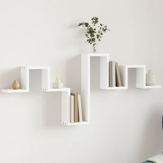 Scaffale a Parete Bianco 104,5x10x43 cm in Legno Multistrato | homemem39