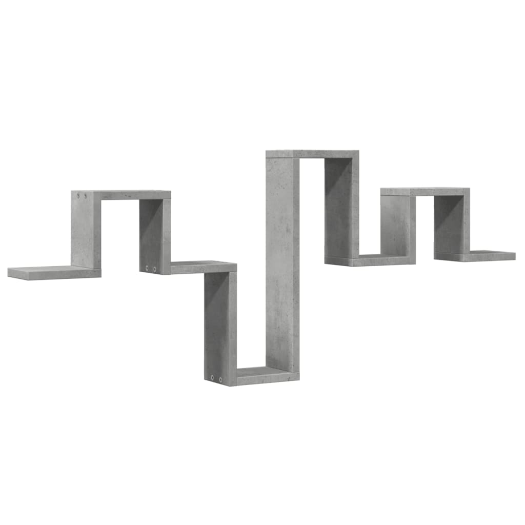 Scaffale a Muro Grigio Cemento 104,5x10x43 cm Legno Multistrato