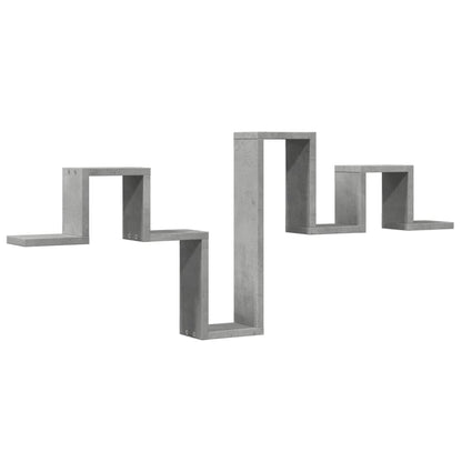 Scaffale a Muro Grigio Cemento 104,5x10x43 cm Legno Multistrato
