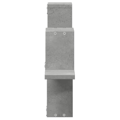 Scaffale a Muro Grigio Cemento 104,5x10x43 cm Legno Multistrato