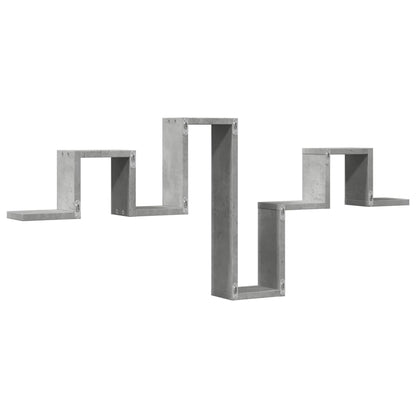 Scaffale a Muro Grigio Cemento 104,5x10x43 cm Legno Multistrato