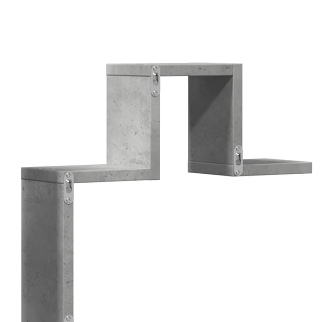 Scaffale a Muro Grigio Cemento 104,5x10x43 cm Legno Multistrato