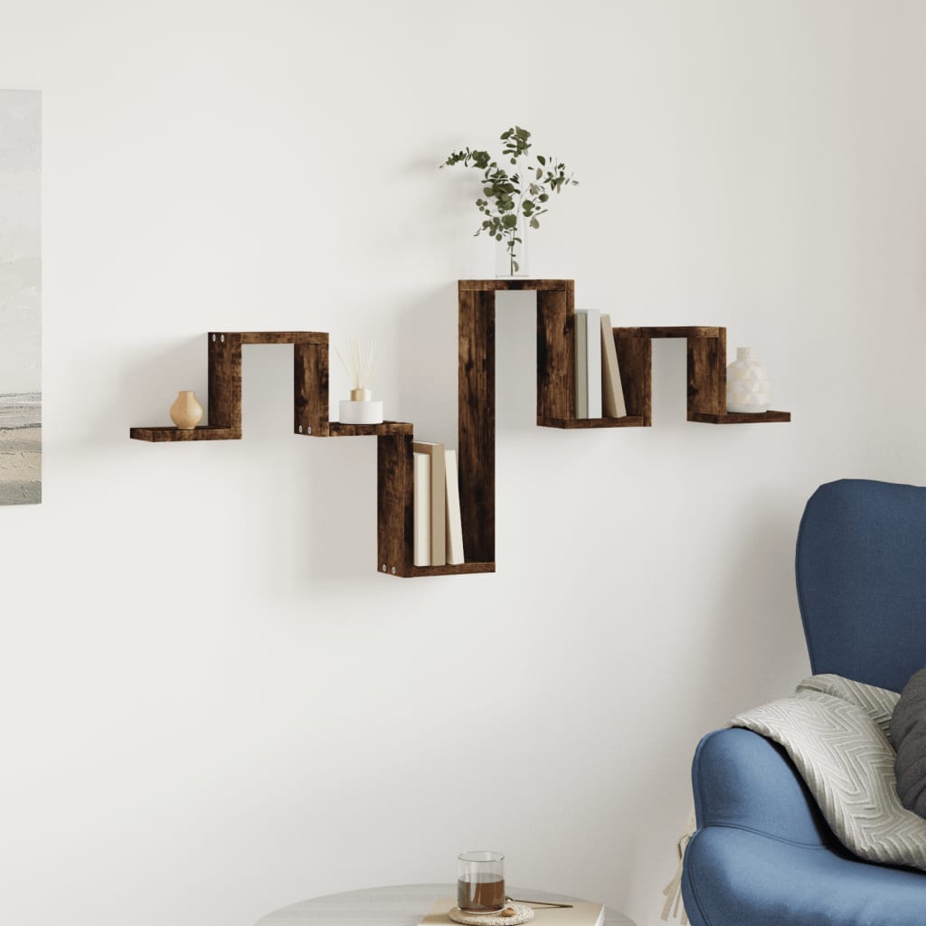 Mensola a Muro Rovere Fumo 104,5x10x43 cm Legno Multistrato | homemem39