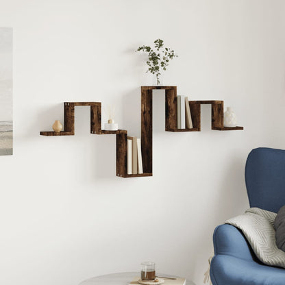 Mensola a Muro Rovere Fumo 104,5x10x43 cm Legno Multistrato | homemem39