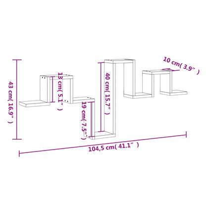 Mensola a Muro Rovere Fumo 104,5x10x43 cm Legno Multistrato | homemem39