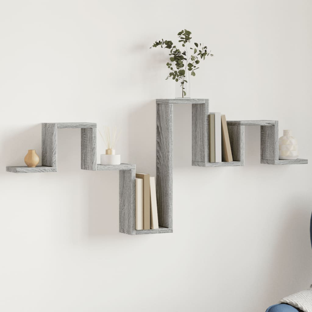 Mensola a Muro Grigio Sonoma 104,5x10x43 cm Legno Multistrato | homemem39