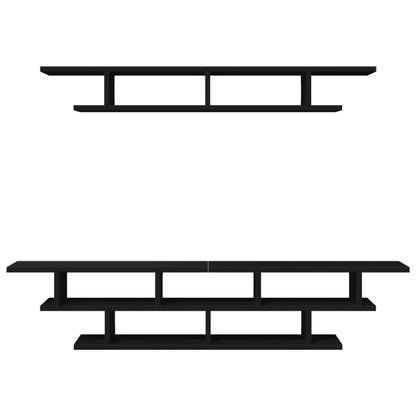 Mobili TV a Muro Neri in Legno Multistrato