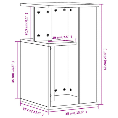 Tavolino Nero 35x35x60 cm in Legno Multistrato | homemem39