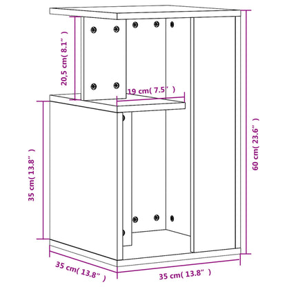 Tavolino da Salotto Rovere Sonoma 35x35x60 cm Legno Multistrato