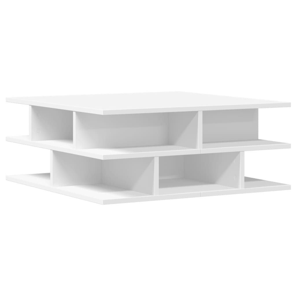 Tavolino da Salotto Bianco 70x70x29 cm in Legno Multistrato | homemem39