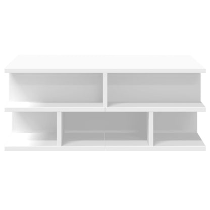 Tavolino da Salotto Bianco 70x70x29 cm in Legno Multistrato | homemem39