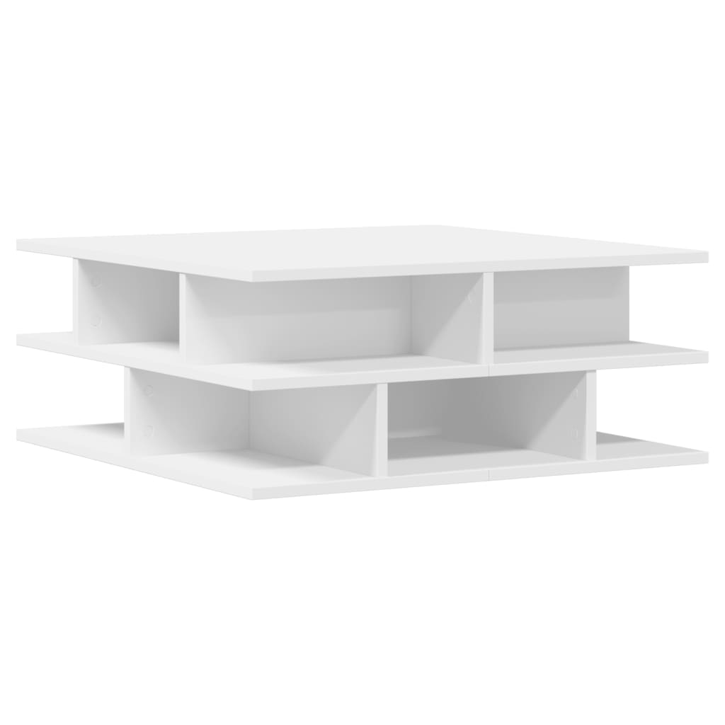 Tavolino da Salotto Bianco 70x70x29 cm in Legno Multistrato | homemem39