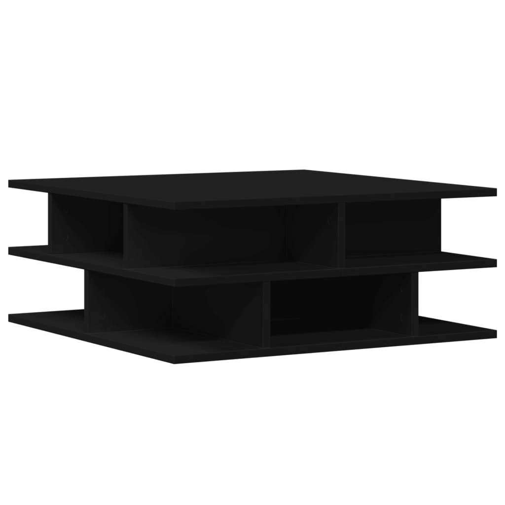 Tavolino da Salotto Nero 70x70x29 cm in Legno Multistrato | homemem39