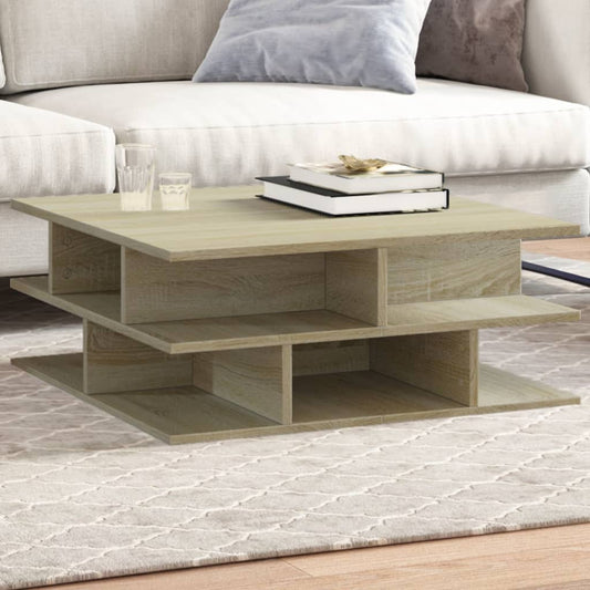 Tavolino da Salotto Rovere Sonoma 70x70x29 cm Legno Multistrato | homemem39
