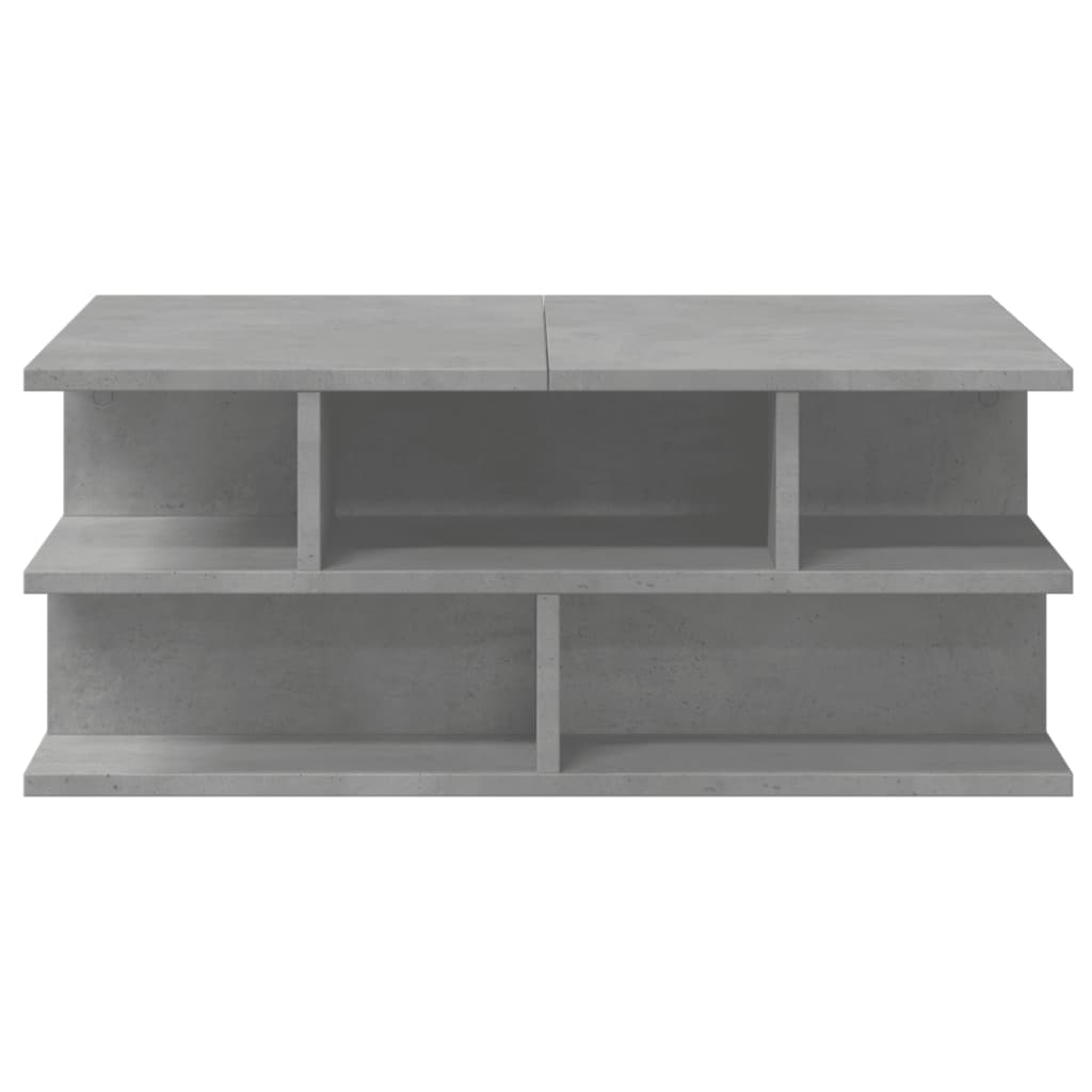 Tavolino da Salotto Grigio Cemento 70x70x29cm Legno Multistrato | homemem39