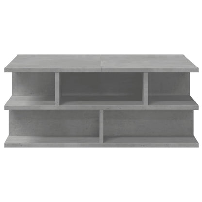 Tavolino da Salotto Grigio Cemento 70x70x29cm Legno Multistrato