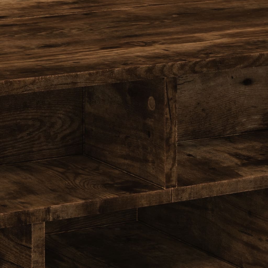Tavolino da Salotto Rovere Fumo 70x70x29 cm Legno Multistrato | homemem39