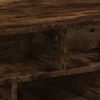 Tavolino da Salotto Rovere Fumo 70x70x29 cm Legno Multistrato | homemem39