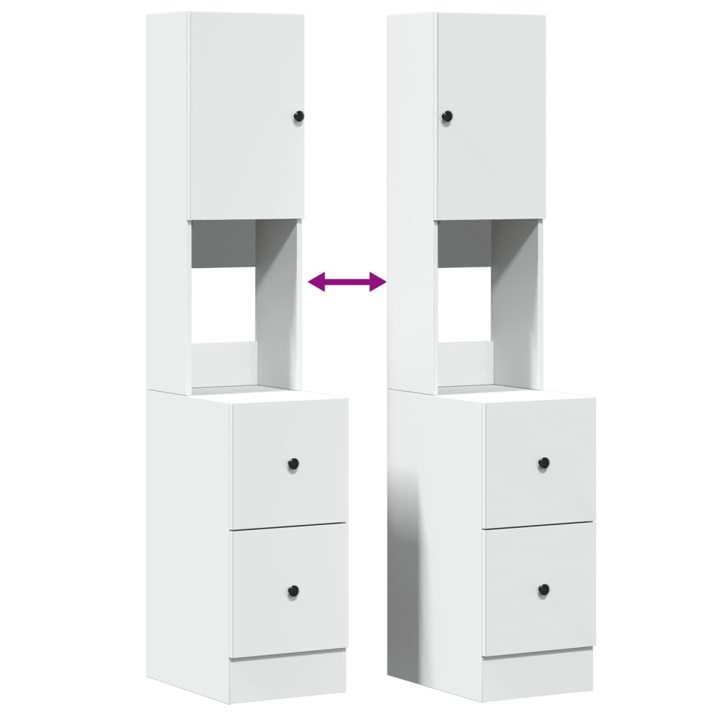 Mobile da Cucina Bianco 35x50x180 cm in Truciolato - homemem39