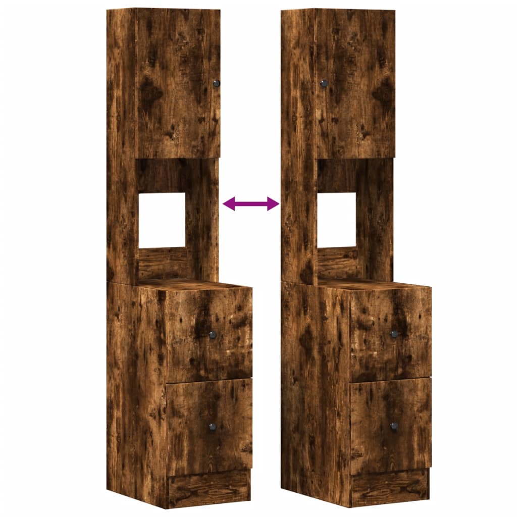 Mobile da Cucina Rovere Fumo 35x50x180 cm Legno Multistrato - homemem39