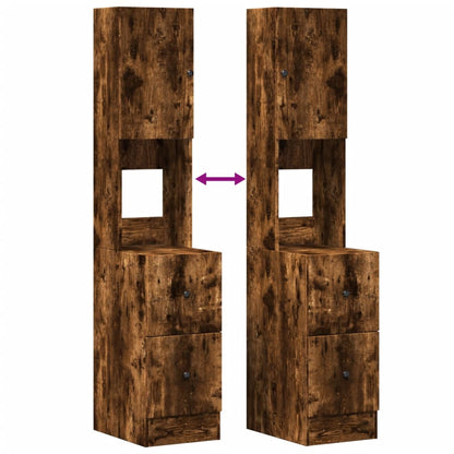 Mobile da Cucina Rovere Fumo 35x50x180 cm Legno Multistrato - homemem39