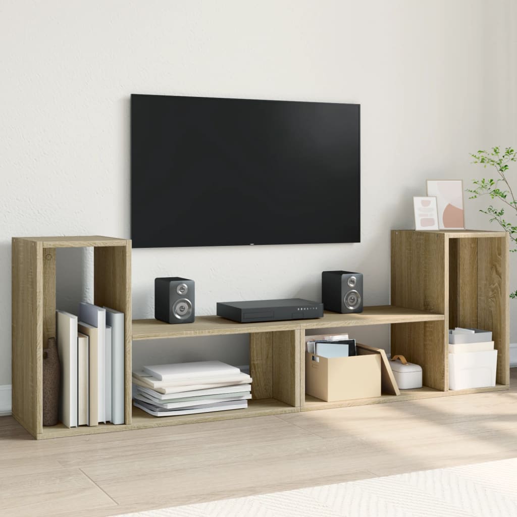 Mobili TV 2 pz Rovere Sonoma 75x30x50 cm in Legno Multistrato - homemem39