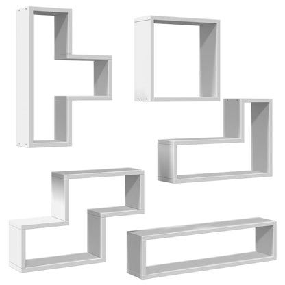 Scaffale a Parete Bianco 90x12x64 cm in Legno Multistrato | homemem39