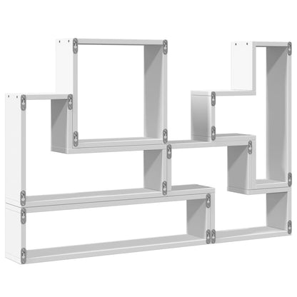 Scaffale a Parete Bianco 90x12x64 cm in Legno Multistrato | homemem39