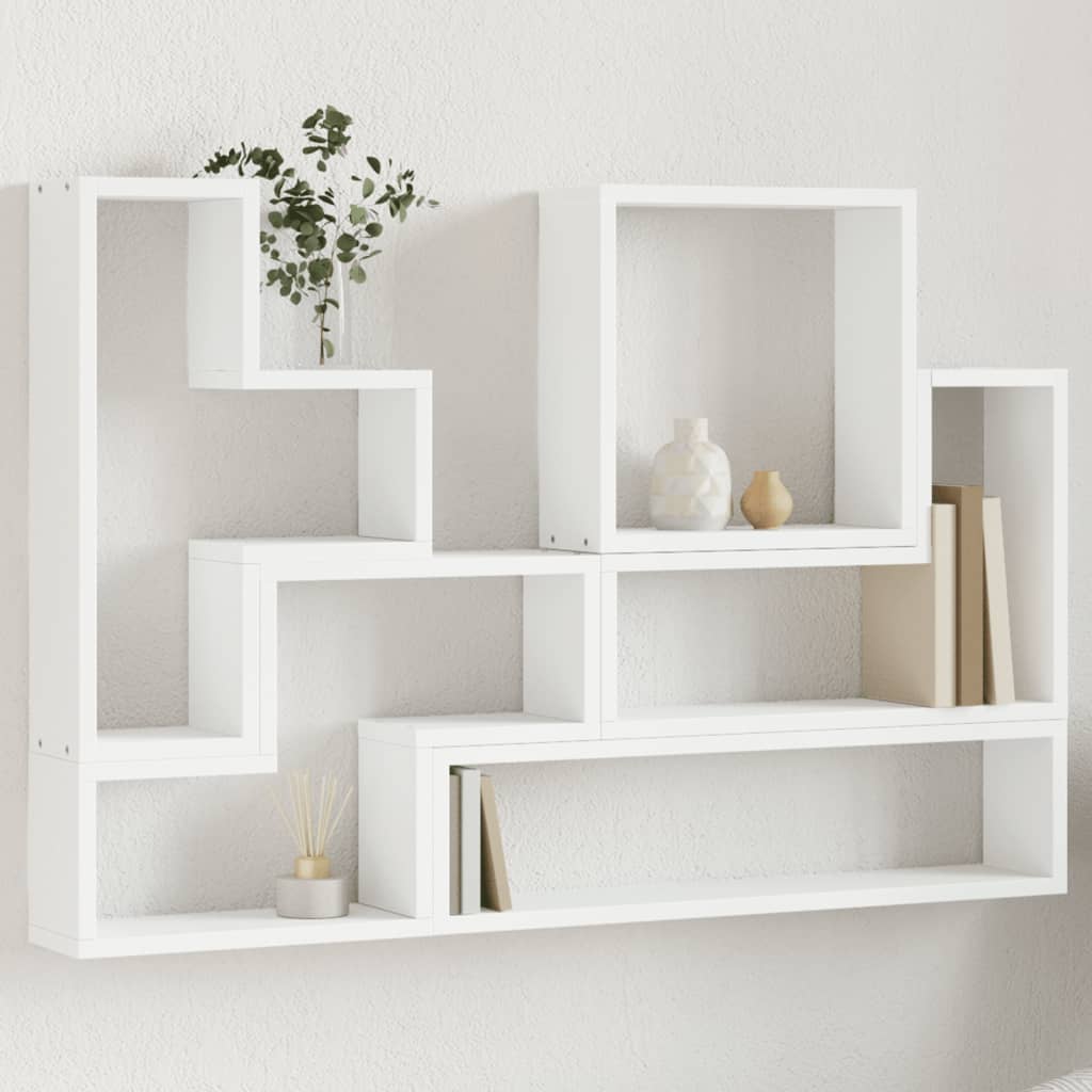 Scaffale a Parete Bianco 90x12x64 cm in Legno Multistrato | homemem39