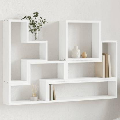 Scaffale a Parete Bianco 90x12x64 cm in Legno Multistrato | homemem39