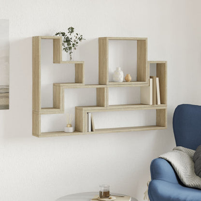 Scaffale a Parete Rovere Sonoma 96x12x64cm in Legno Multistrato | homemem39