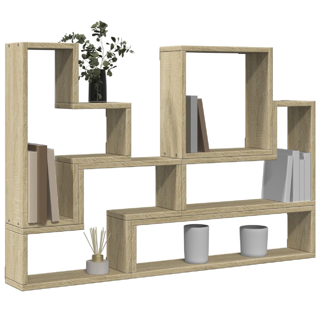 Scaffale a Parete Rovere Sonoma 96x12x64cm in Legno Multistrato