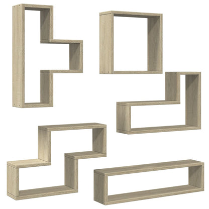 Scaffale a Parete Rovere Sonoma 96x12x64cm in Legno Multistrato | homemem39