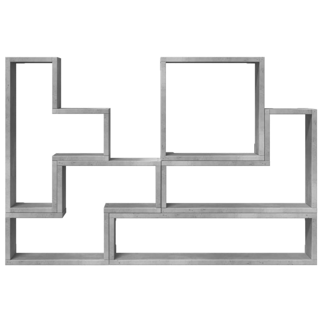 Scaffale a Parete Grigio Cemento 90x12x64 cm Legno Multistrato | homemem39