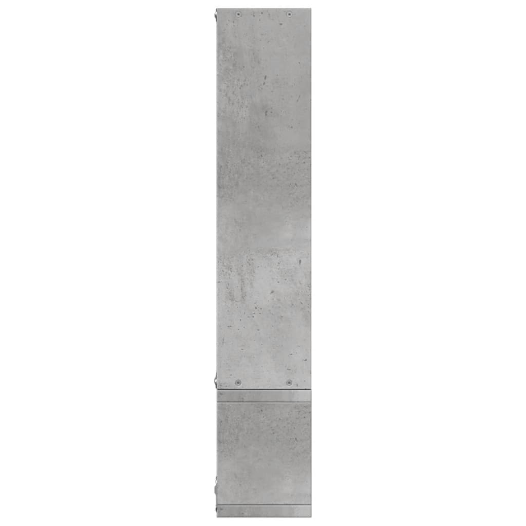Scaffale a Parete Grigio Cemento 90x12x64 cm Legno Multistrato