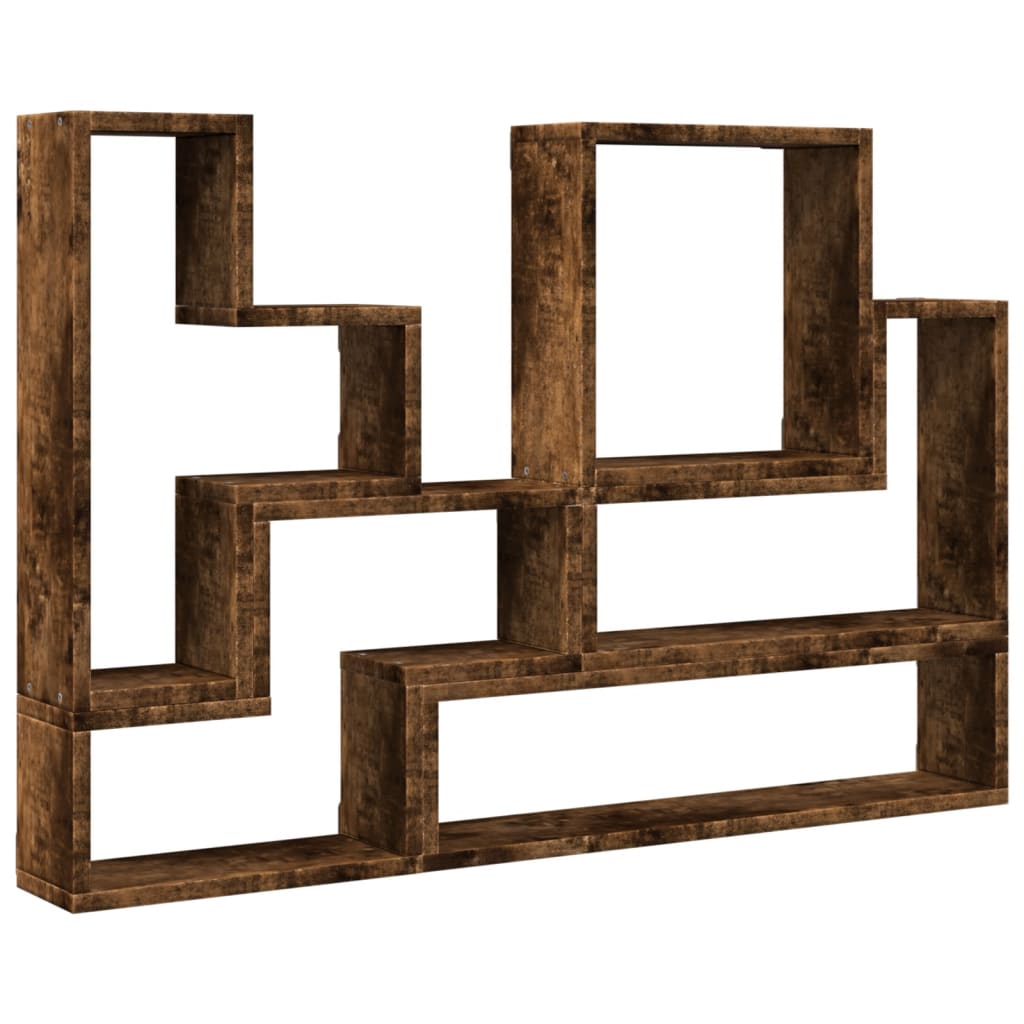 Mensola a Muro Rovere Fumo 96x12x64 cm in Legno Multistrato | homemem39