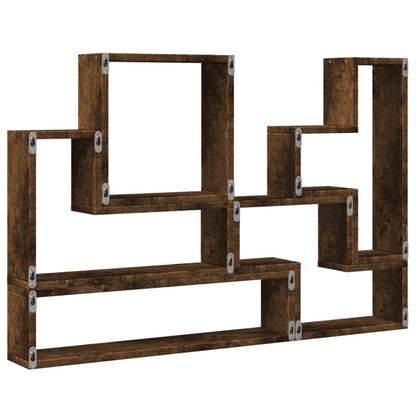 Mensola a Muro Rovere Fumo 96x12x64 cm in Legno Multistrato